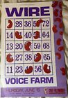ORIGINAL WIRE + VOICE FARM Fillmore S.F. 1989 CONCERT POSTER BILL GRAHAM VG+EX