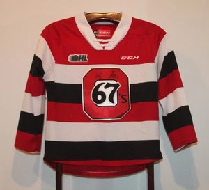 CCM JACK QUINN OTTAWA 67'S SIGNED JERSEY YOUTH S/M - Picture 1 of 4