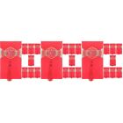  24 pièces mignonnes enveloppes rouges chinoises nouvel an mariage glands