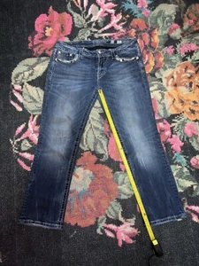 Miss Me JE5974CT Sequin Boot Cut Size 32 Flap Pockets Jeans - Picture 1 of 6