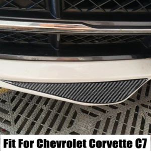 2PCS Carbon Fiber Front Lip Corner Sticker Trim For Corvette C7 2014-19 - Bild 1 von 8
