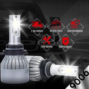 Kit de faros LED 388W 38800LM COB 9006 HB4 6000K XENÓN blancos de haz bajo - Imagen 1 de 12