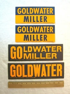 4 Vintage 1964 Barry Goldwater for President Bumper Stickers, Political - Picture 1 of 2