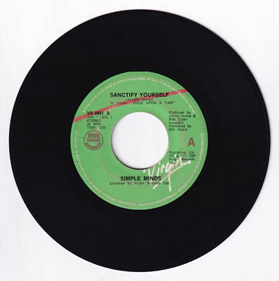 Philippines SIMPLE MINDS Sanctify Youself / Alive & Kicking 45 rpm Vinyl Record - Image 1 of 4