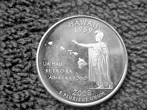 2008 S SILVER HAWAII STATE QUARTER FROM SILVER PROOF SET - Picture 1 of 2
