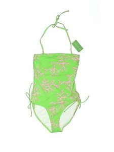 Lilly Pulitzer NWT Cinch One-Piece Swimsuit Large L Limeade Coral Me Crazy