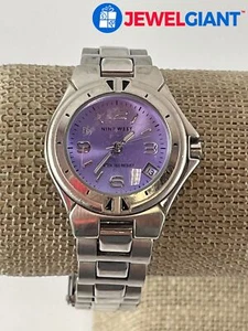 NINE WEST WATCH 7 INCH SILVER-TONE STAINLESS STEEL NEEDS BATTERY #FL605 - Picture 1 of 6