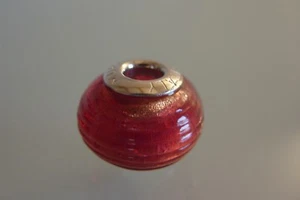 Perla de cristal original cristal de Murano plata 925 pieza única joyería manualidades Charm Style - Imagen 1 de 4