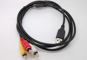 3 RCA Male to USB 2.0 Male A Composite Adapter Audio Video AV HDD DVR Cable_sx - Picture 1 of 2