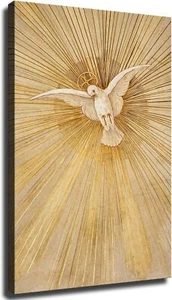 Holy Spirit Dove Poster Canvas Print HD Photo Wall Art Home Living Room Bedroom - Picture 1 of 7