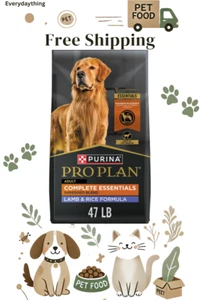 Purina Pro Plan Adult Shredded Blend Lamb & Rice Dry Dog Food, 47-lb bag - Picture 1 of 8