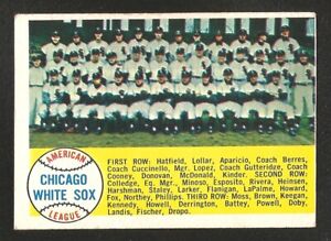 1958 Topps SET BREAK #256 CHICAGO WHITE SOX TEAM MARKED w/LUIS APARICIO (SB8)