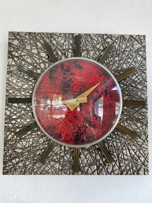 1970 Brutalist - Fat Lava Style Wall Clock from Atlanta west Germany - Изображение 1 из 4