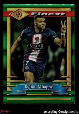2022-23 Finest Flashbacks UEFA Club Competitions Refractors #50 Kylian Mbappe - Image 1 of 2