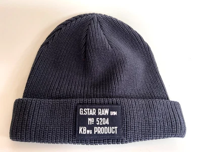 G Star RAW Harper Navy bBeanie Hat in Japan Blue Miller Knit, BNWT - Image 1 of 4