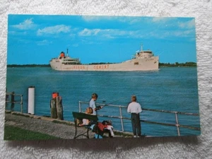 Huron Zementboot, St. Clair River, Port Huron, Michigan Postkarte - Bild 1 von 2