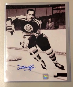 WILLIE O'REE SIGNIERT BOSTON BRUINS NHL HOCKEY 8x10 FOTO FROZEN POND AUTO COA HOF - Bild 1 von 5
