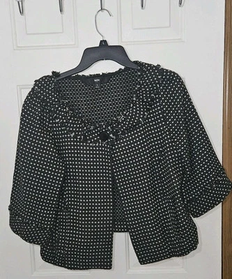 Mossimo Cárdigan Suéter Chaqueta Talla L Un Botón Recortado Preppy Y2K Gótico Chic  Foto 1 de 4