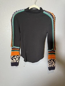 Free People Switch It Up Crochet Trim Thermal Top L - Picture 1 of 7