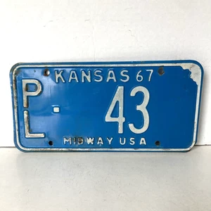 1967 Kansas License Plate 43 Phillips County PL Collector Man Cave Garage - Picture 1 of 3