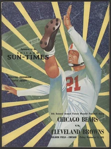 1953 BEARS vs BROWNS Football Game Program - Picture 1 of 1