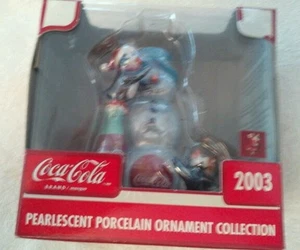 NUEVO 2003 COLECCIONABLE COCA COLA Navidad Navidad Vacaciones PORCELANA ADORNO MUÑECO DE NIEVE - Imagen 1 de 8