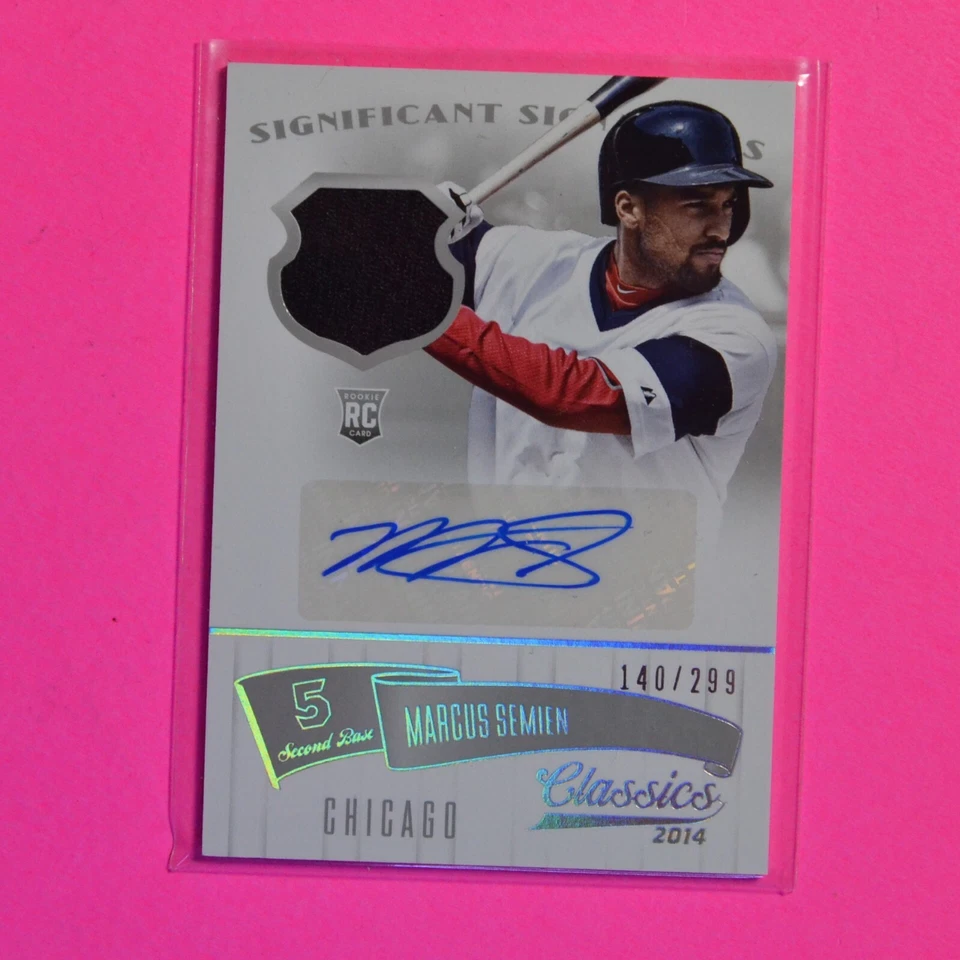Marcus Semien 2014 Panini Classics RPA Rookie Patch Auto /299 Texas Rangers - Image 1 of 1