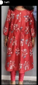 Girls dress floral top Christmas Party Fancy Dress outfit n leggings age 9 years - Picture 1 of 1