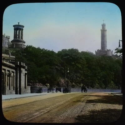 Magische Laternenfolie CALTON HILL EDINBURGH UM 1910 FOTO SCHOTTLAND   - Bild 1 von 2