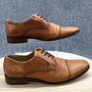 Aldo Dress Shoes Mens 10.5 Derby Oxford Brown Leather Casual Cuban Heels Lace Up - Picture 1 of 20