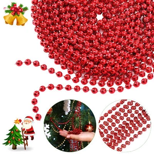 24FT BEAD BALL CHAIN GARLAND CHRISTMAS TREE HANGING DECORATIONS XMAS BEADS 7.3M - Picture 1 of 12