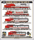 SANTA FE RAILROAD / TRAIN SIGN  (10" x 12" ) -  BRAND NEW!