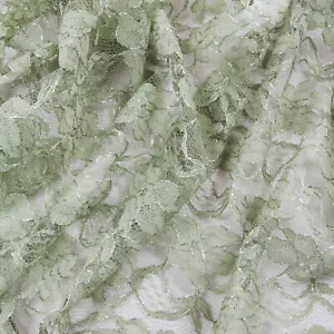 LACE FABRIC 1.5M WIDTH SOLD PER METER 8 COLOURS WEDDINGS CRAFT SWAGGING - Picture 1 of 11