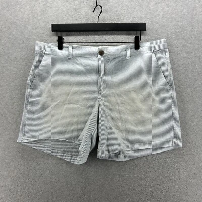 Pantalones Cortos Gap Para Mujer Talla 16 Azul Rayas Envejecido Chino Frente Plano Caquis Algodón Foto 1 de 4