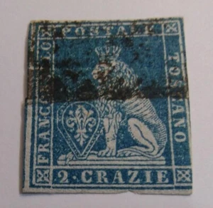 Italien Toskana. Scott's # 5. Gebraucht. Löwe der Toskana. Sals Briefmarkenladen. - Bild 1 von 2
