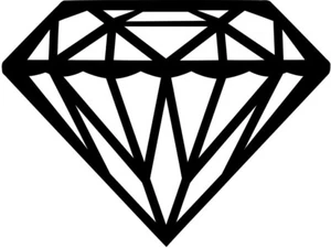 Diamond Vinyl Sticker Decal Bling Classy - Choose Size & Color - Picture 1 of 2
