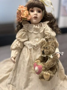 BOYD'S BEAR 1998 YESTERDAY'S CHILD EMILY Doll 15" WITH BEAR #4902 No Hat - Picture 1 of 11