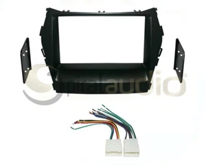 Radio Stereo Dash Kit Standard & Oversized 2DIN SATIN BLACK + Wire Harness HY74 - Picture 1 of 2