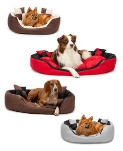 lionto Cama para perros colchón para perros marrón/beige - Imagen 1 de 18