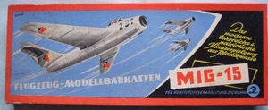 Veb Plasticart Mig 15 Flugzeug Modellbaukasten 1:50 Vintage Box - Picture 1 of 6