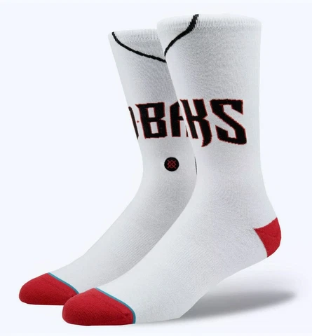 STANCE MLB Arizona Diamondbacks White Black Red Stadium Crew Socks Mens L 9-12 Cover