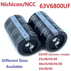 2Pcs/Lot Japan Nichicon/NCC 6800uF 63V 63V6800uF Snap-in PSU Amplifier Capacitor - Picture 1 of 3