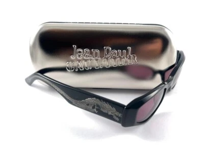NUEVO JEAN PAUL GAULTIER 56 0009 ELEGANTE DRAGÓN NEGRO ARTÍCULO DE COLECCIONISTA 90' GAFAS DE SOL  Foto 1 de 4