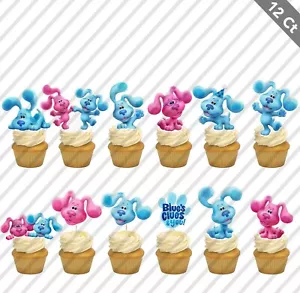 12 Blue's Clues Magenta Cupcake Topper Birthday Food Pick Favor Party - Picture 1 of 1