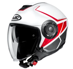 Casco Moto Scooter JET HJC I40 Camet MC1SF Blanco Rojo Negro Mate Talla XL - Imagen 1 de 1