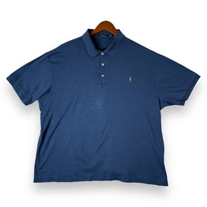 Polo Ralph Lauren Para Hombre Talla 2XB Polo Manga Corta Azul Algodón Carne Poni - Imagen 1 de 9