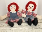 Raggedy Ann & Andy Country Denim Hearts Dolls by Applause w/ Removable Clothes