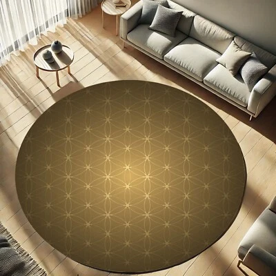Flower Of Life Rug, Sacred Geometry Mat, Round Mandala Carpet, Boho Yoga Rug - Image 1 of 4