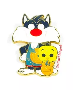 Funko Pop Space Jam Sylvester & Tweety Tune 1.75” Enamel Pin NEW NO TAGS - Picture 1 of 2