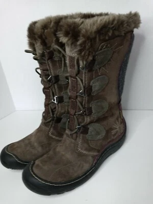 Clarks Privo Mujer Cuero Impermeable Aislado Invierno Botas de Nieve Talla 6M Marrón Foto 1 de 4